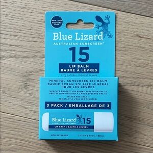 Blue Lizard Lip Balm SPF15 - 3 pack